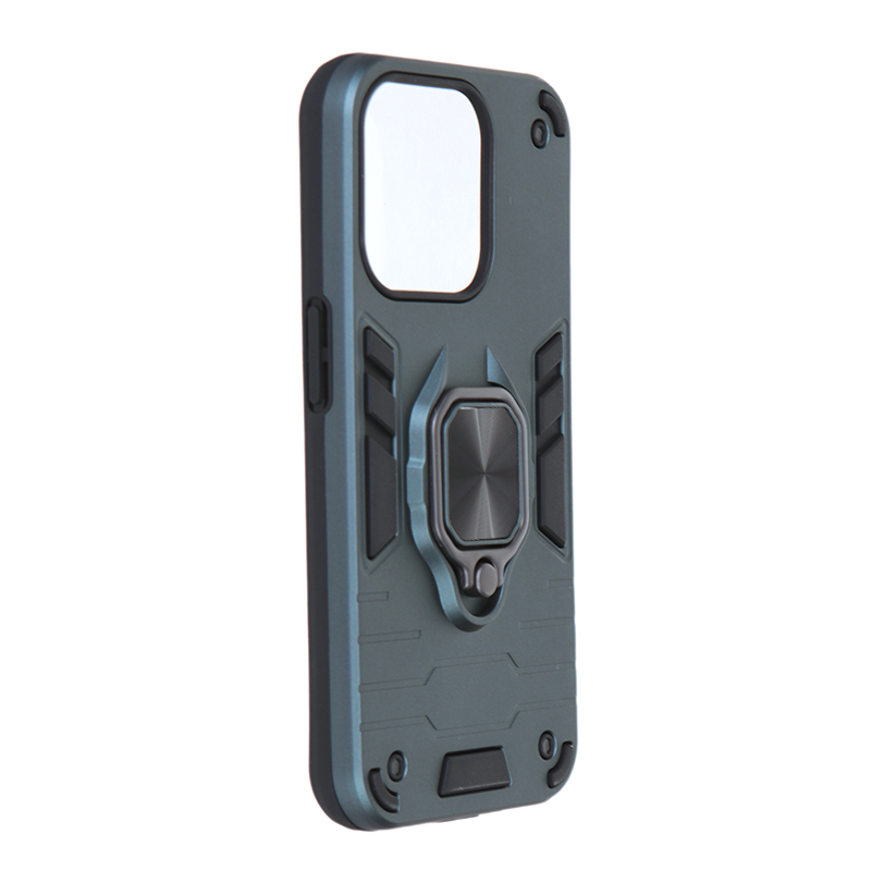 

Чехол DF для APPLE iPhone 15 Pro с магнитом и кольцом Dark Green iArmor-09, APPLE iPhone 15 Pro