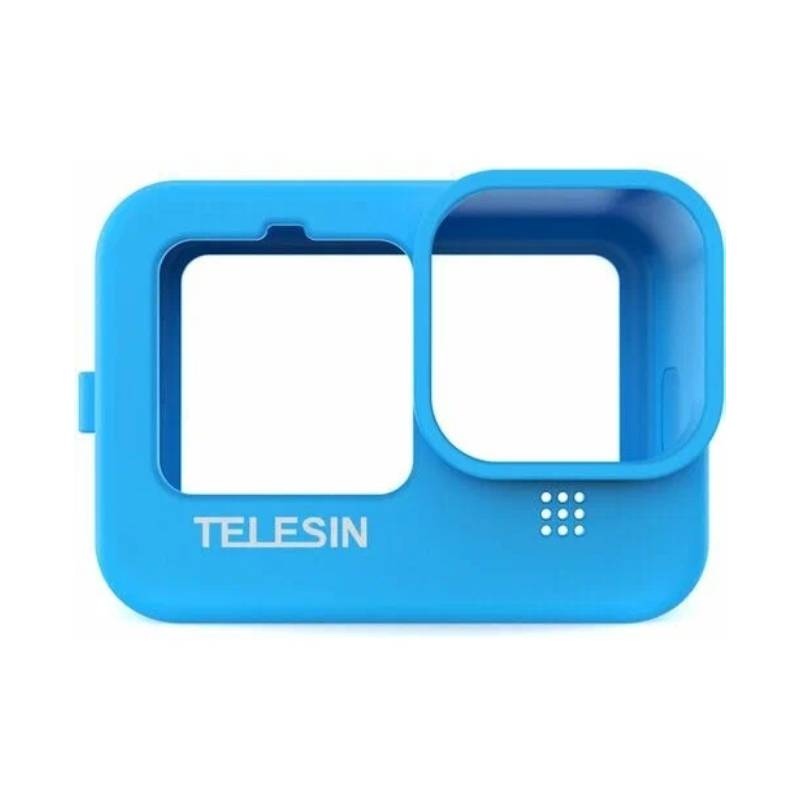 Чехол Telesin для GoPro Hero 12 / 11 / 10 / 9 Silicone Blue GP-HER-041 пульт telesin gp rmt t10 для gopro hero 11 10 9 8 max