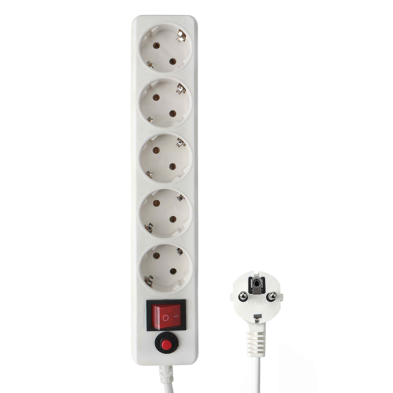 фото Сетевой фильтр гарнизон 5 sockets 5m white ehlw-3