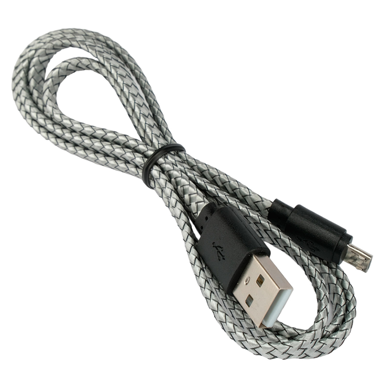 цена Аксессуар Gembird Cablexpert USB 2.0 AM - MicroUSB 1m Grey CC-mUSB2-AMBM-FL-1M