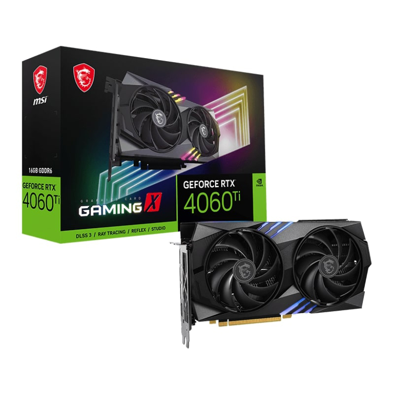 фото Видеокарта msi geforce rtx 4060 ti gaming x 16g 2640mhz pci-e 4.0 16384mb 18000mhz 128-bit hdmi 3xdp