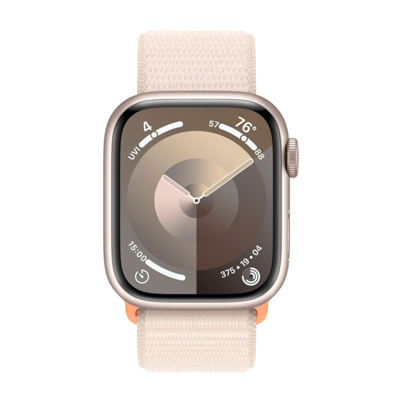 фото Умные часы apple watch series 9 gps 45mm starlight aluminium case with starlight sport loop mr983