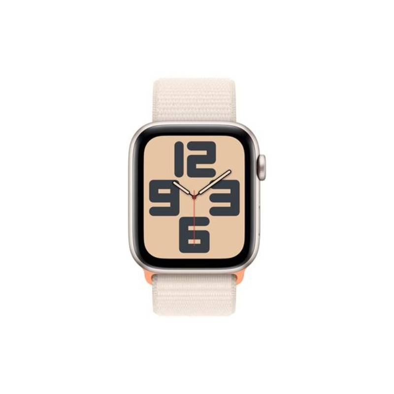 фото Умные часы apple watch se gps 44mm starlight aluminium case with starlight sport loop mre63