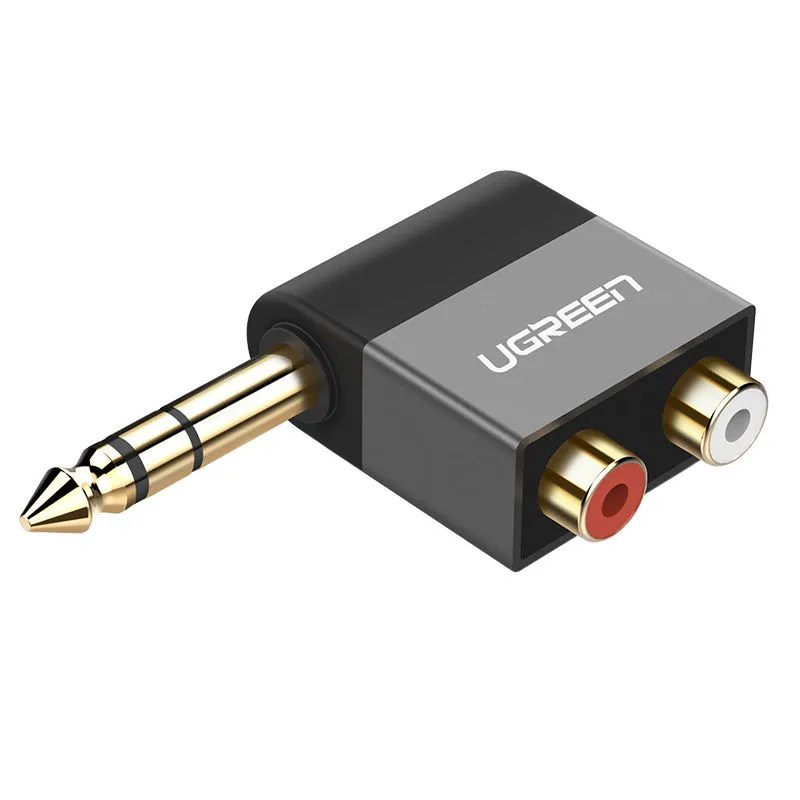 

Аксессуар Ugreen AV147 Jack 6.35mm/M - 2xRCA/F Black 40846, AV147