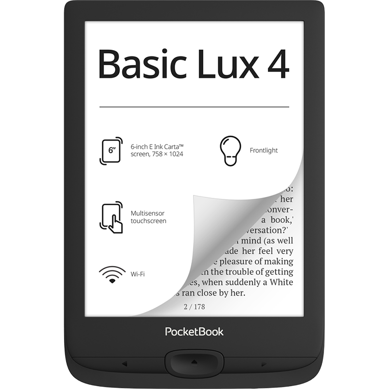 Электронная книга PocketBook 618 Basic Lux 4 Ink Black PB618-P-WW метафорические карты для саморазвития суфийские лунные стоянки книга карты