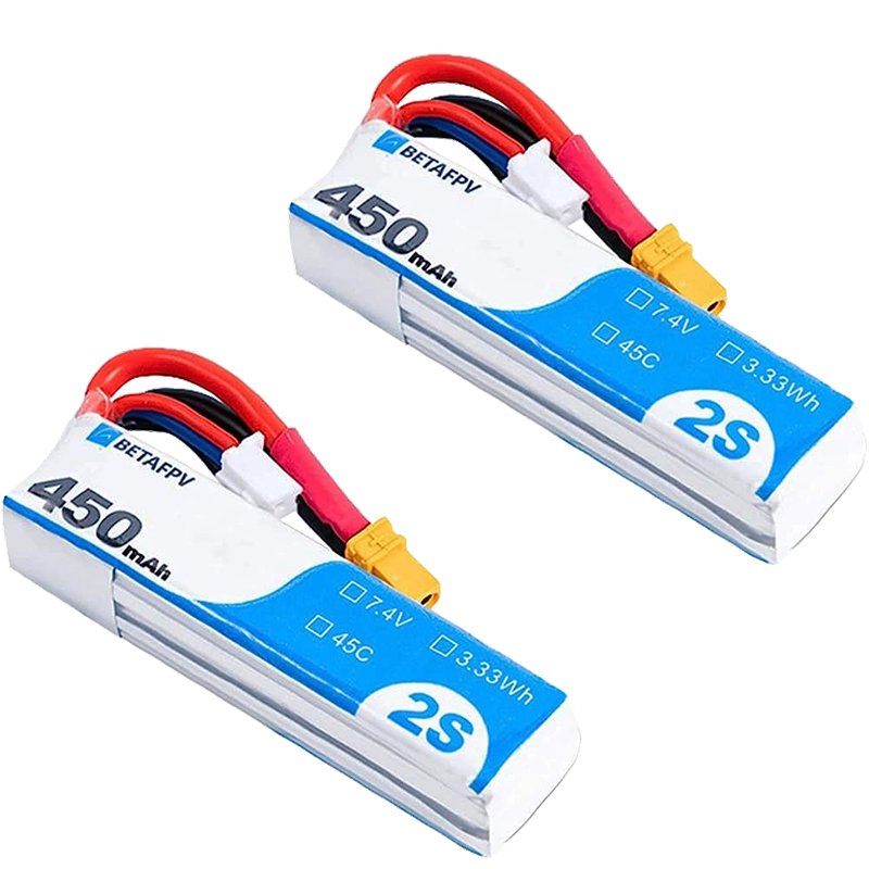 Комплект аккумуляторов BetaFPV 2S 45C XT30 450mAh 2шт 29800