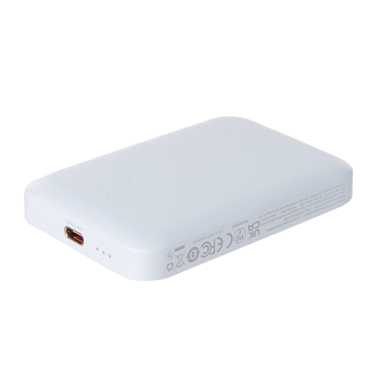 цена Внешний аккумулятор Baseus Power Bank Magnetic Wireless Charging 6000mAh 20W White PPCX020102