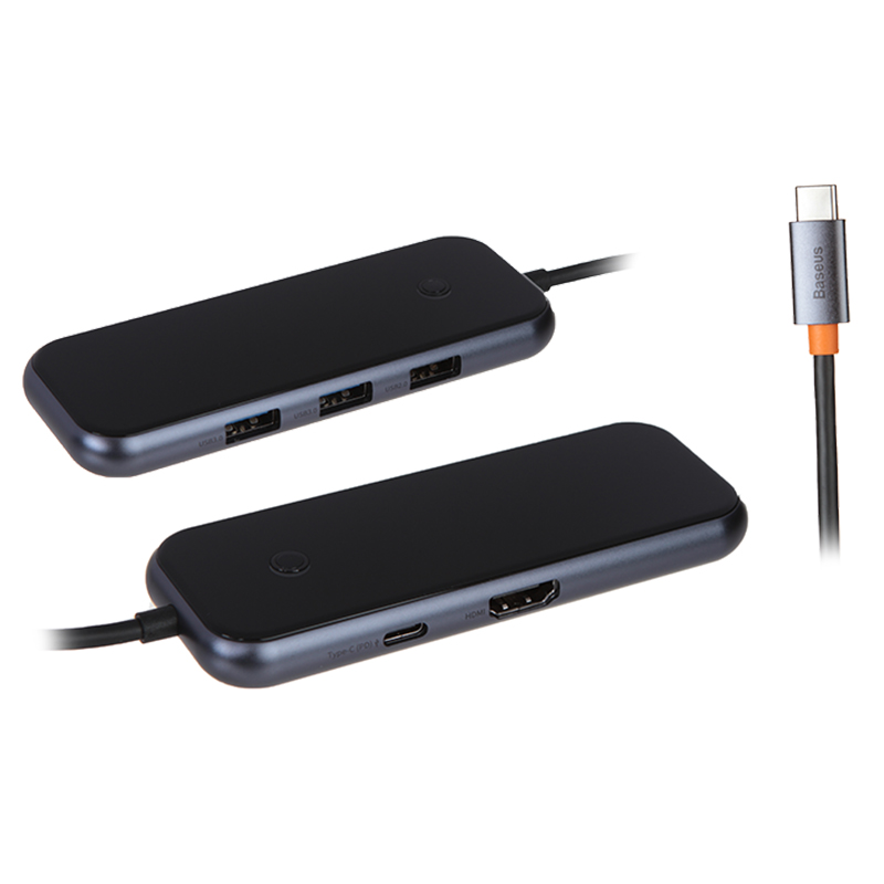  USB Baseus AcmeJoy 5-Port Type-C - HDMI + 2xUSB3.0 + USB2.0 Dark Grey WKJZ010213