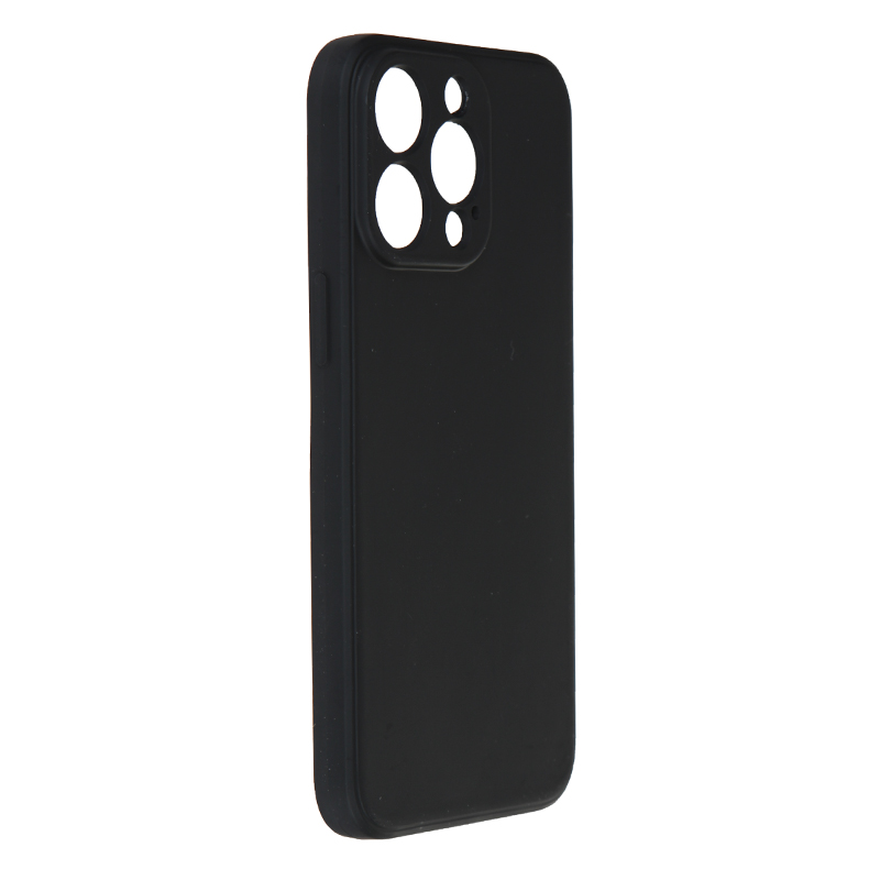 Чехол iBox для APPLE iPhone 15 Pro Max с защитой камеры и подложкой Silicone Black УТ000037386 чехол на iphone 14 pro с принтом kruche print grass бампер с защитой камеры