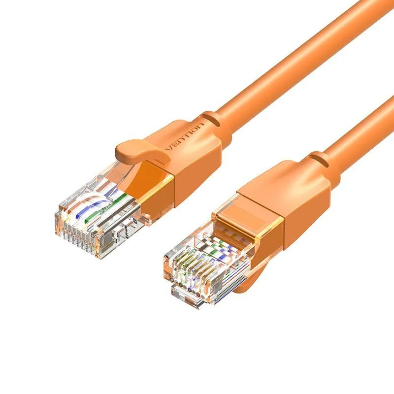 Сетевой кабель Vention UTP cat.6 RJ45 2m Orange IBEOH коннектор vention rj45 8p8c utp cat 6a 10шт idgr0 10