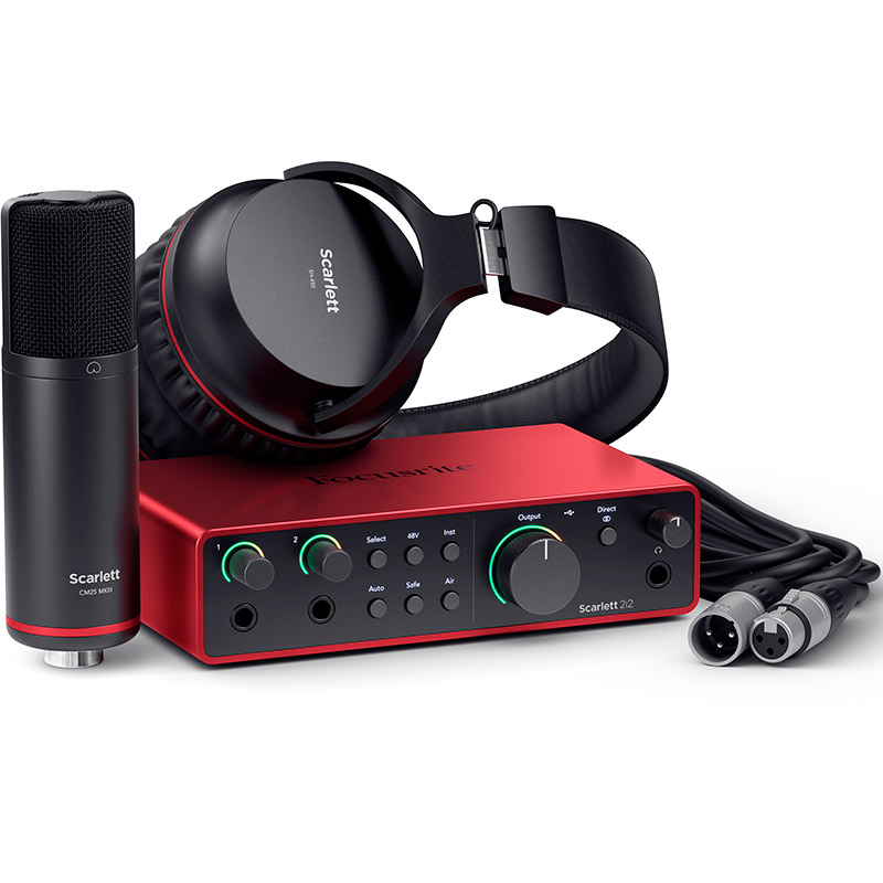 Комплект для звукозаписи Focusrite Scarlett 2i2 Studio 4th Gen 386998 аудиоинтерфейс focusrite scarlett 2i2 3rd gen red