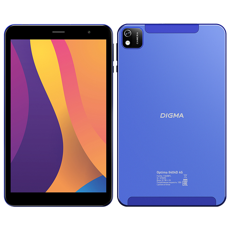 

Планшет Digma Optima 8404D (Spreadtrum SC9863 1.6Ghz/4096Mb/64Gb/4G/GPS/Wi-Fi/Bluetooth/Cam/8.0/1920x1200/Android), 8404D