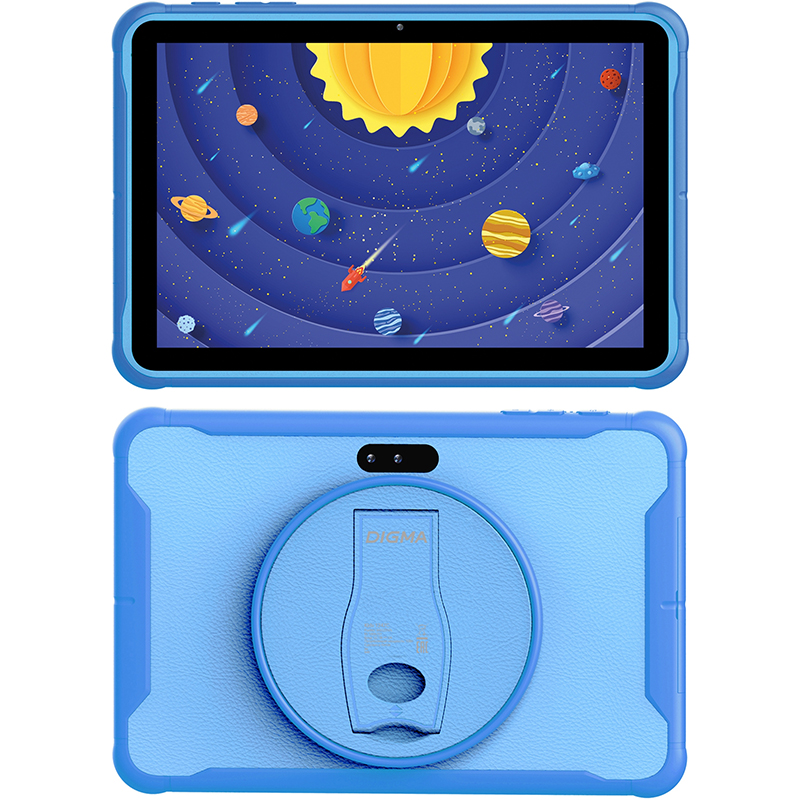 Планшет Digma Kids 1247C Blue (Unisoc T310 2.0Ghz/4096Mb/64Gb/4G/GPS/Wi-Fi/Bluetooth/Cam/10.1/1280x800/Android) планшет digma kids 8260c t310 4c 4gb 64gb 8 lte синий