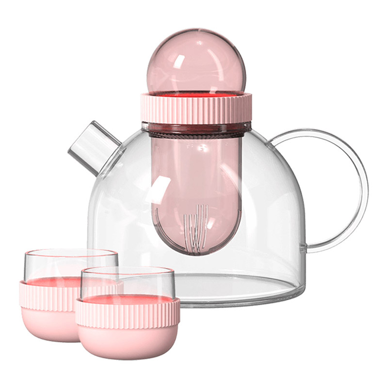 фото Набор для чая kiss kiss fish boogie woogie teapot with cups pink teap09-u