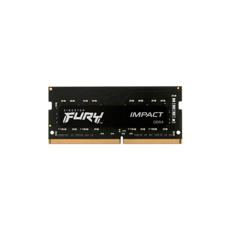 Модуль памяти Kingston Fury Impact DDR4 SO-DIMM 3200Mhz PC25600 CL40 - 16Gb KF432S20IB/16 модуль памяти kingston dimm ddr4 16gb 3200мгц kvr32n22s8 16