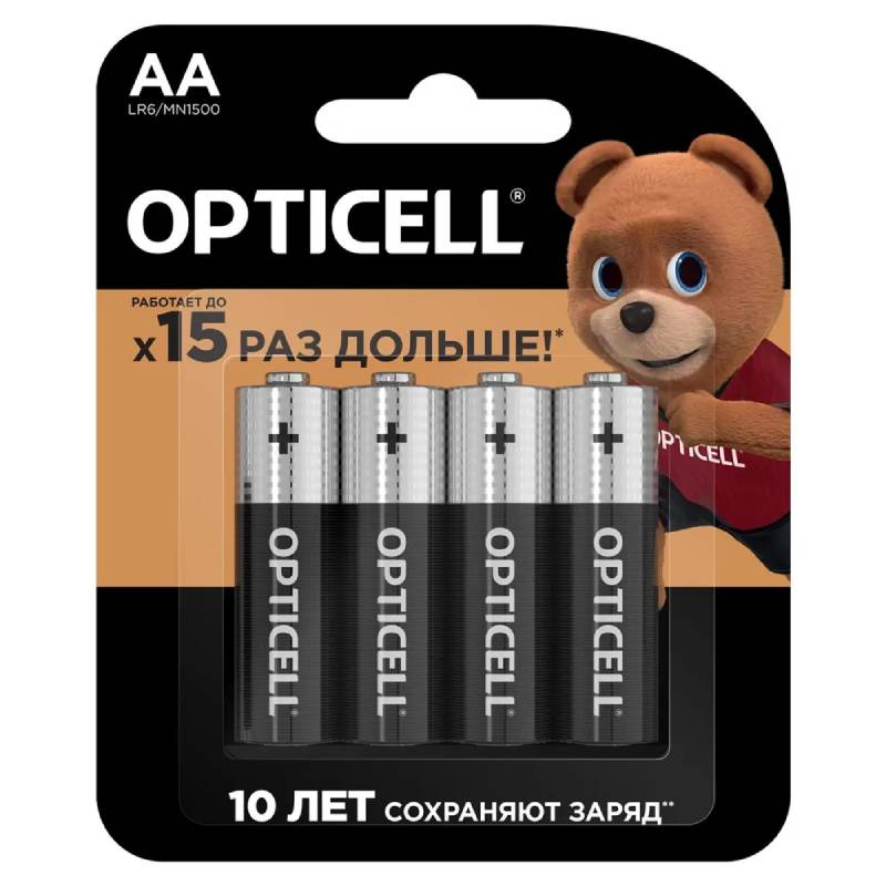 Батарейка AA - Opticell Basic LR6 BL4 (4 штуки) 5051001 батарейка duracell lr6 2bl basic 40 120 01 00006103