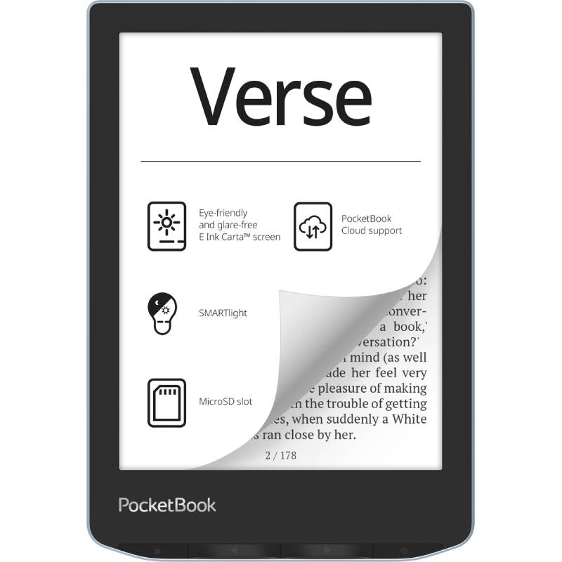 Электронная книга PocketBook 629 Verse WW Light Blue PB629-2-WW электронная книга pocketbook 632 metallic grey pb632 j ww
