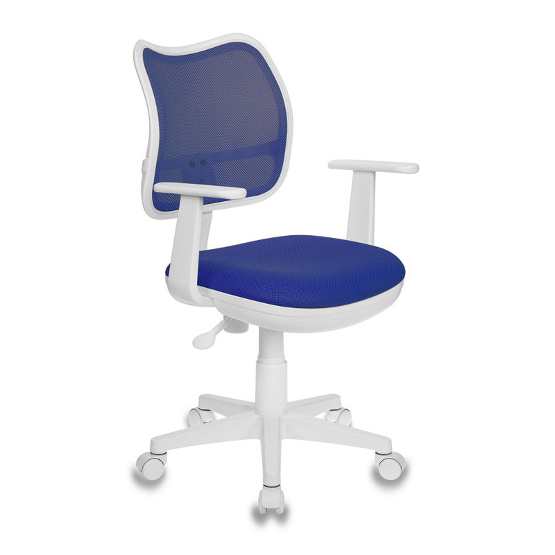 Компьютерное кресло Бюрократ Ch-W797 Blue-White CH-W797/BL/TW-10 компьютерное кресло бюрократ ch w296nx white grey ch w296nx neo grey