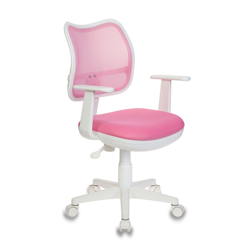 Компьютерное кресло Бюрократ Ch-W797 Pink-White CH-W797/PK/TW-13A компьютерное кресло бюрократ ch w296nx white grey ch w296nx neo grey
