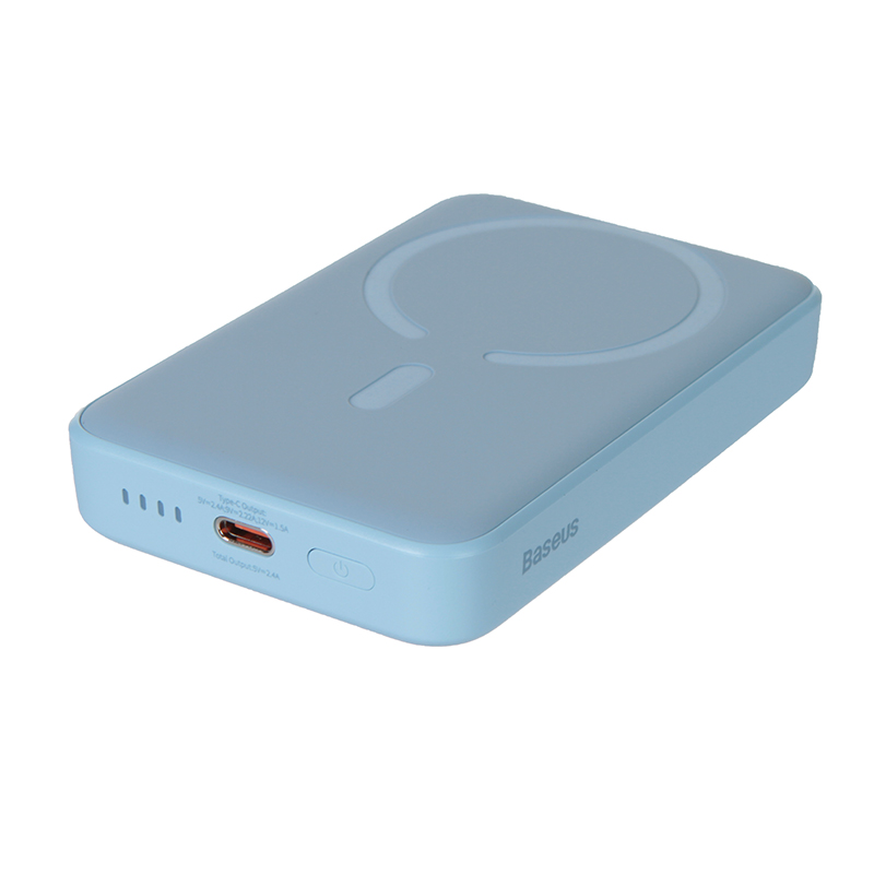 Внешний аккумулятор Baseus Power Bank Magnetic Mini Wireless 10000mAh 20W Blue PPCX110103 фото