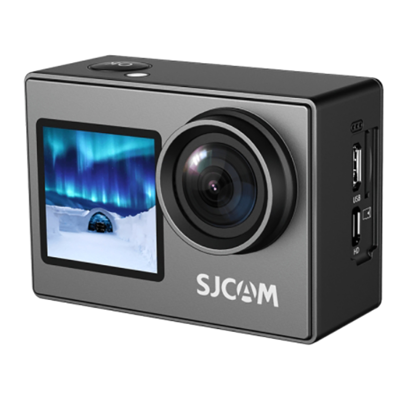 Экшн-камера SJCAM SJ4000 Dual Screen Black 4pcs 3 7v 1180mah pg1050 li ion batteries akku lcd dual usb charger for sjcam sj4000 sj5000x eken h9 h9r h8r h8 action cameras