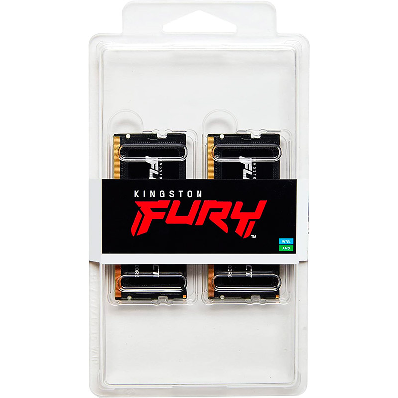 фото Модуль памяти kingston fury impact black ddr5 so-dimm 6400mhz pc-48000 cl38 - 32gb (2х16gb) kf564s38ibk2-32