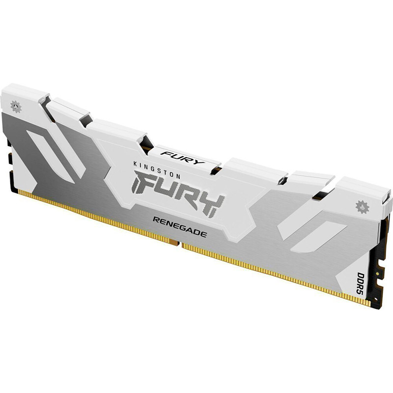 

Модуль памяти Kingston Fury Renegade White DDR5 DIMM 6400MHz PC-51200 CL32 KF564C32RW-16, Fury Renegade KF564C32RW-16