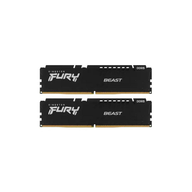 Модуль памяти Kingston Fury Beast Black EXPO DDR5 DIMM 6000MHz PC-48000 CL36 - 32Gb (2х16Gb) KF560C36BBEK2-32 память оперативная kingston 8gb 3200mhz ddr4 cl16 dimm kit of 2 fury beast black kf432c16bbk2 8