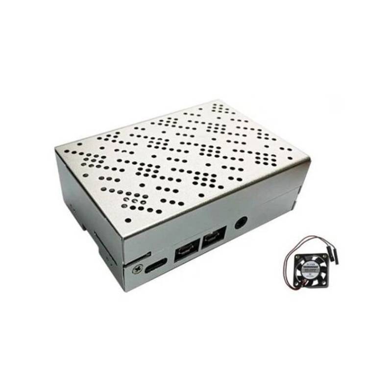 Корпус Qumo RS046 для Raspberry PI 4 Aluminum Case Silver корпус qumo rs010 для raspberry pi 4 aluminum case with fans black