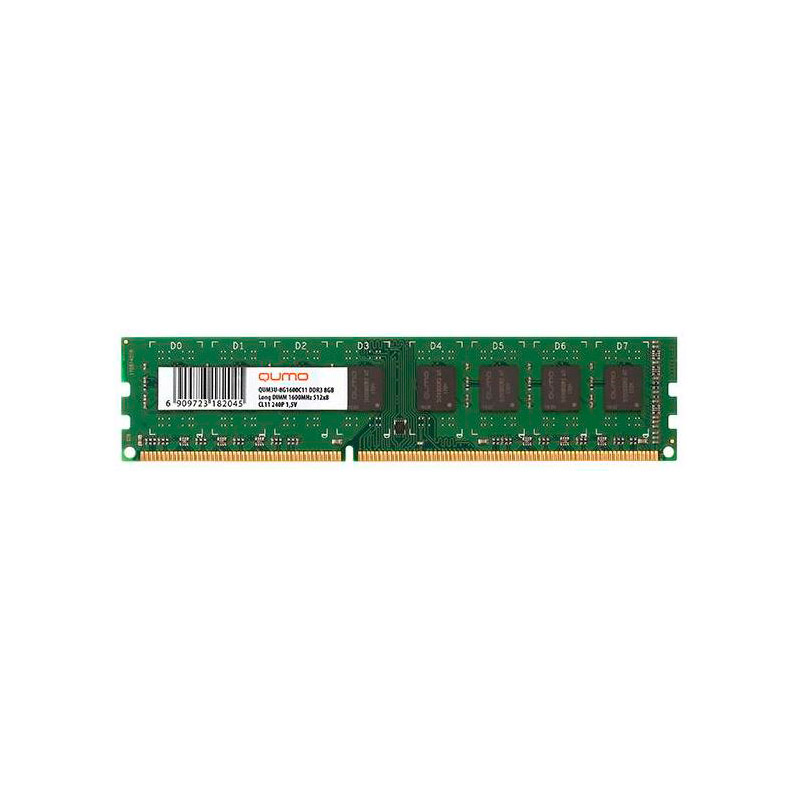 фото Модуль памяти qumo ddr3 dimm 1600mhz pc3-12800 cl11 - 2gb qum3u-2g1600t11l