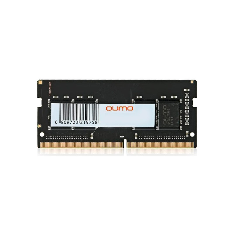 Модуль памяти Qumo DDR4 SO-DIMM 2666MHz PC4-21300 CL19 - 8Gb QUM4S-8G2666C19 модуль памяти qumo so dimm ddr4 16гб pc4 21300 2666mhz 1 2v cl19 qum4s 16g2666p19