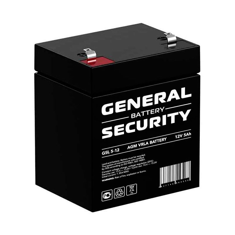 цена Аккумулятор General Security 12V 5Ah GS5-12