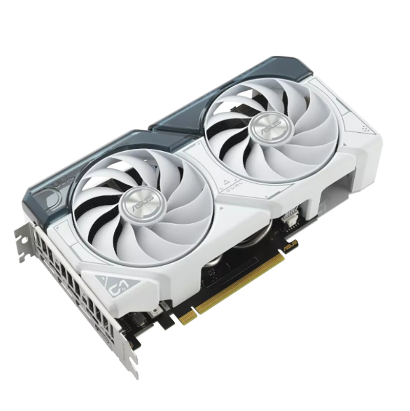 фото Видеокарта asus geforce rtx 4060 ti 8gb white 2595mhz pci-e 4.0 8192mb 18000mhz 128 bit hdmi 3xdp dual-rtx4060ti-o8g-white / 90yv0j42-m0na00