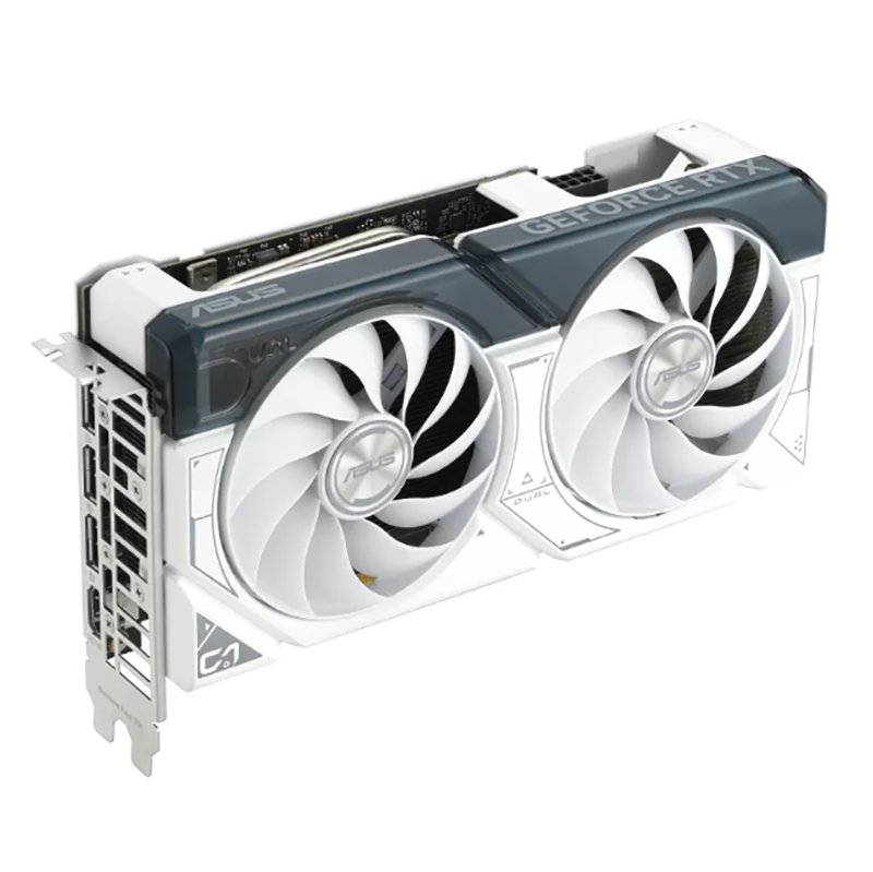 фото Видеокарта asus geforce rtx 4060 ti 8gb white 2595mhz pci-e 4.0 8192mb 18000mhz 128 bit hdmi 3xdp dual-rtx4060ti-o8g-white / 90yv0j42-m0na00