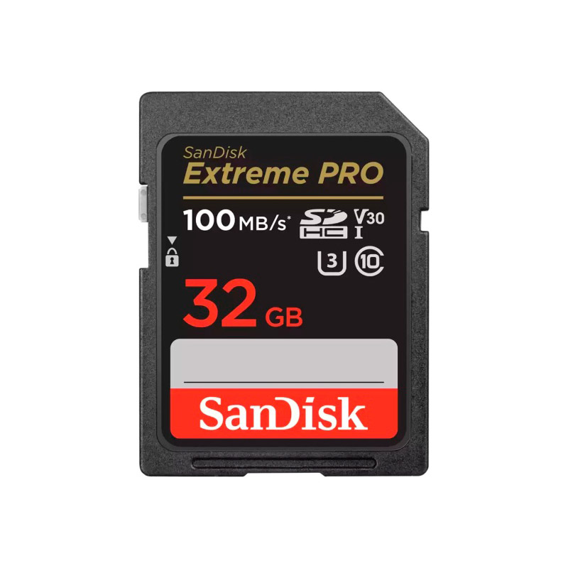 Карта памяти 32Gb - SanDisk SDHC Class 10 V30 UHS-I U3 Extreme Pro SDSDXXO-032G-GN4IN sandisk extreme sdhc class 10 16gb sdsdxne 016g gncin