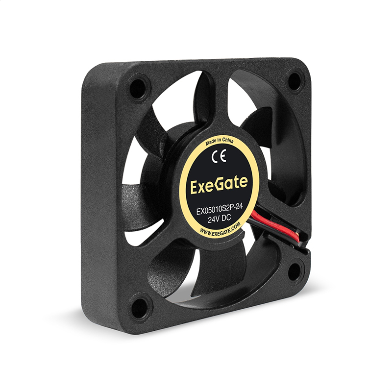 Вентилятор ExeGate EX05010S2P-24 50x50x10mm EX295202RUS exegate ex283365rus вентилятор exegate ex05010s2p 50x50x10 мм подшипник скольжения 2pin 4500rpm 24dba