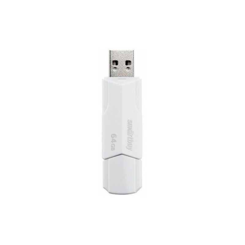 USB Flash Drive 64Gb - SmartBuy Clue USB White SB64GBCLU-W usb flash drive 64gb smartbuy mc5 kitty usb pink sb064gbmc5