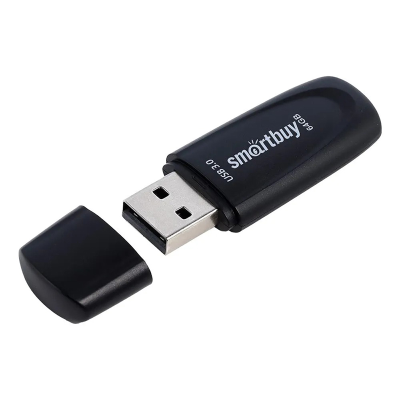 фото Usb flash drive 64gb - smartbuy scout usb 3.1 black sb064gb3sck