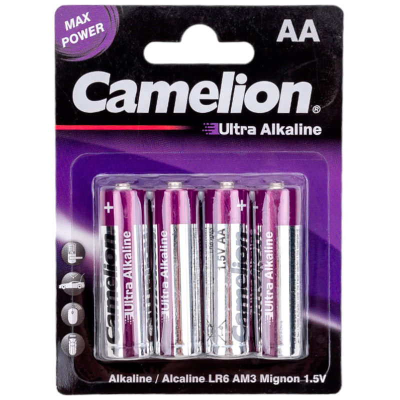 Батарейка АА - Camelion Ultra LR6-BP4UT (4 штуки) батарейка aaa camelion green r03 r03p sp4g 4 штуки