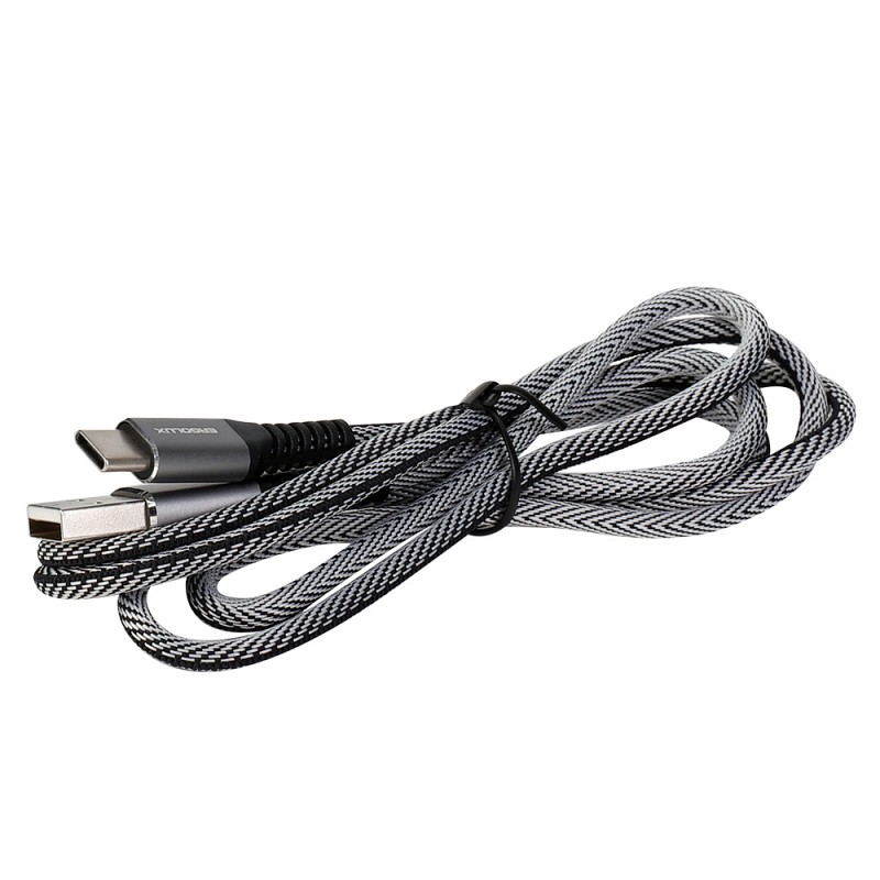 цена Аксессуар Ergolux USB - Type-C 3А 1.2m Black-White ELX-CDC08-C41