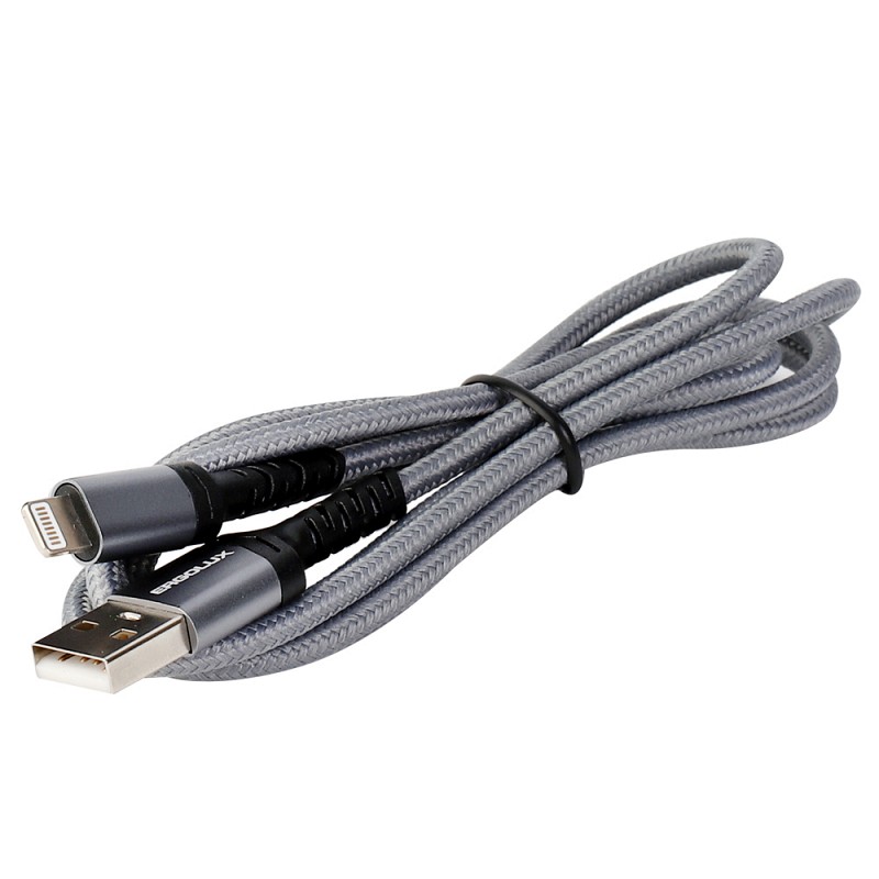 цена Аксессуар Ergolux USB - Lightning 3А 1.2m Grey ELX-CDC10-C09
