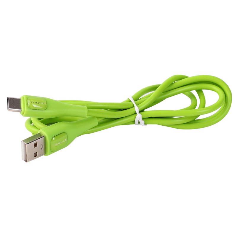 цена Аксессуар Ergolux USB - Type-C 3А 1.2m Green ELX-CDC02-C05