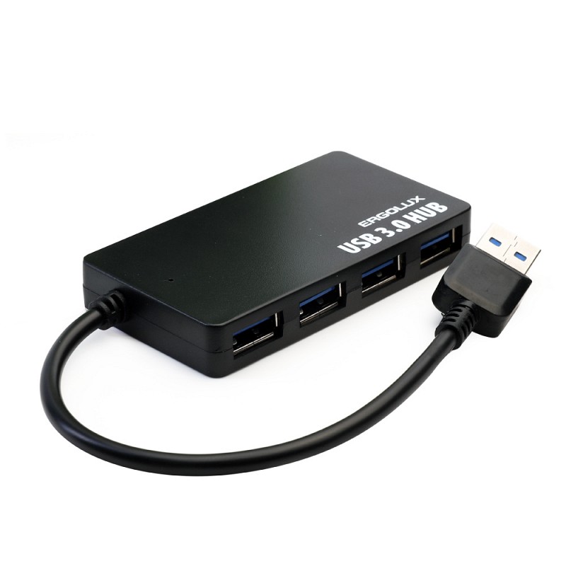 цена Хаб USB Ergolux USB - 4xUSB Black ELX-SLP01-C02