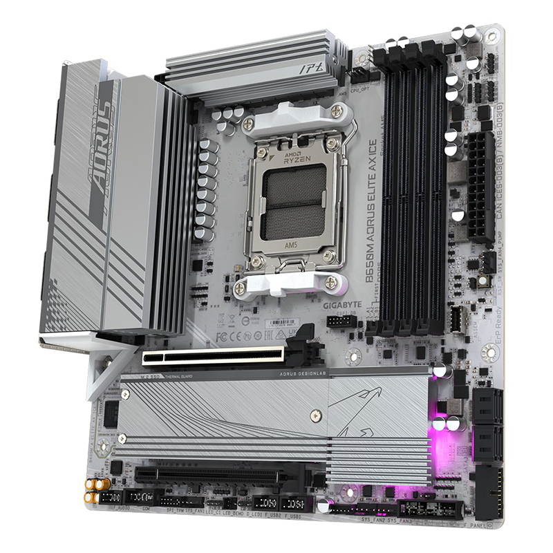 фото Материнская плата gigabyte b650m a elite ax ice