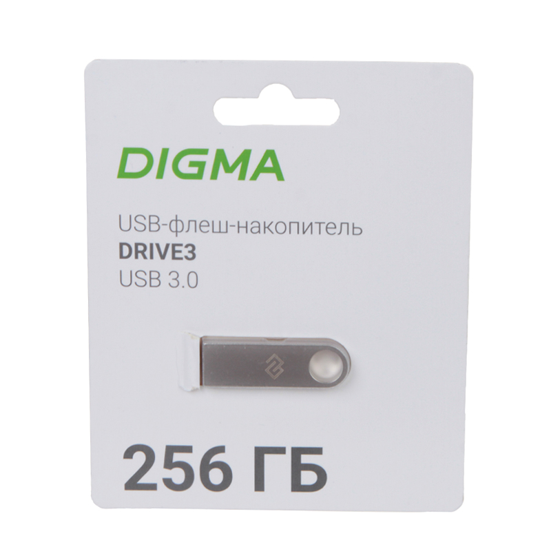USB Flash Drive Digma 256GB DRIVE3 DGFUL256A30SR USB3.0 серебристый