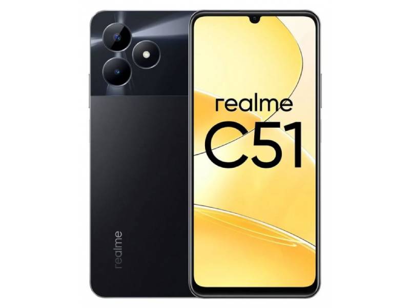 Сотовый телефон Realme C51 4/64Gb LTE Black телефон realme c30s 4 64gb black rmx3690