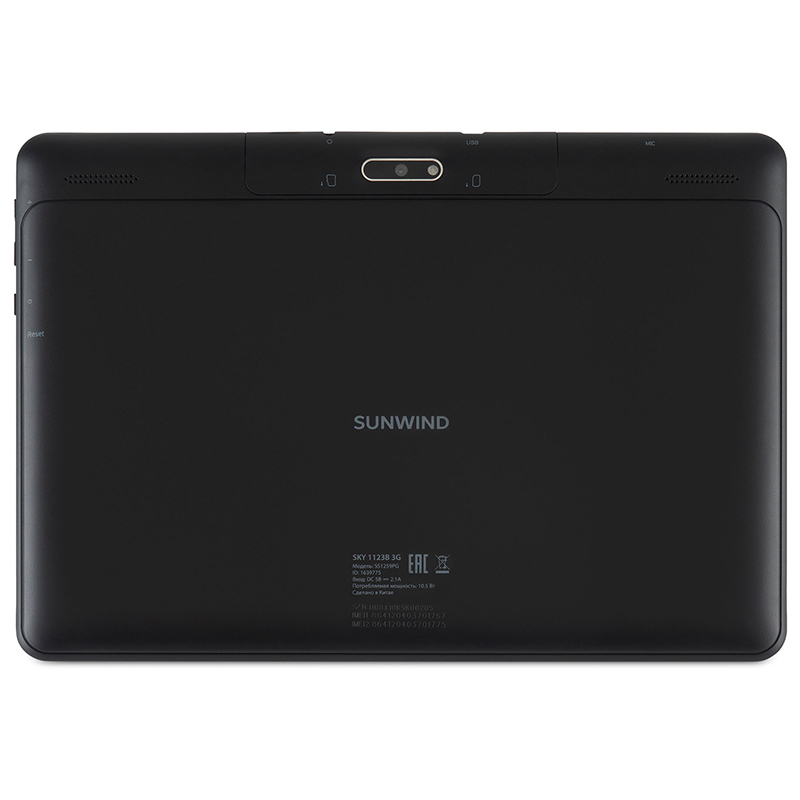 фото Планшет sunwind sky 1123b 3g black (spreadtrum sc7731e 2.0ghz/1024mb/16gb/3g/wi-fi/bluetooth/gps/cam/10.1/1280x800/android)