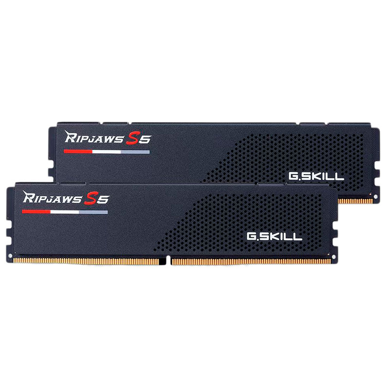 Модуль памяти G.Skill Ripjaws S5 DDR5 DIMM 6400MHz PC-51200 - 64Gb Kit (2x32Gb) F5-6400J3239G32GX2-RS5K модуль памяти g skill ripjaws s5 ddr5 dimm 5600mhz pc 44800 cl30 64gb kit 2x32gb f5 5600j3036d32gx2 rs5k