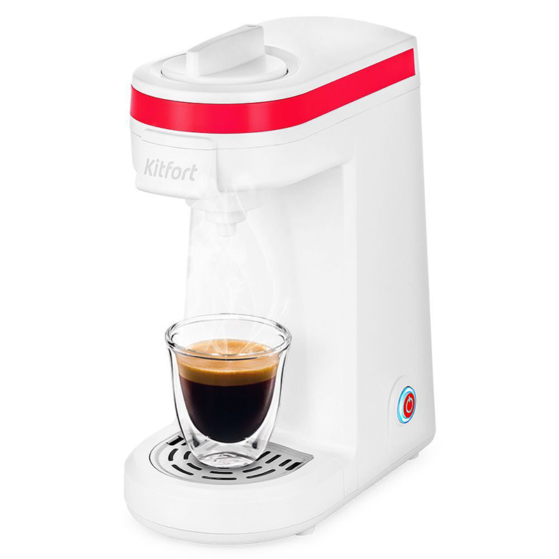 Кофеварка Kitfort КТ-7122-1 White-Crimson кофеварка kitfort kt 7114 3