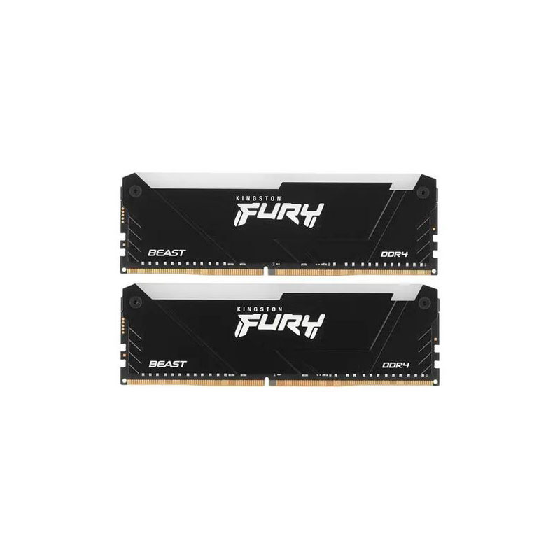 фото Модуль памяти kingston fury beast black rgb black rgb ddr4 dimm 3600mhz pc28800 cl18 - 64gb (2x32gb) kf436c18bb2ak2/64